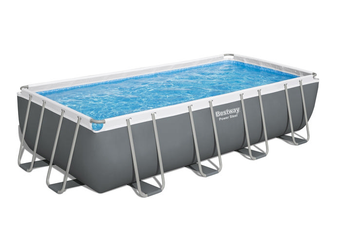 BESTWAY 56465 POWER STEEL RECTANGULAR FRAME POOL SET 549CM X 274CM X 122CM