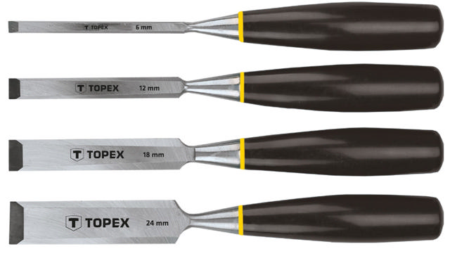 TOPEX 4PCS SET ΓΛΥΦΤΙΣ (6,12,18,24mm) 