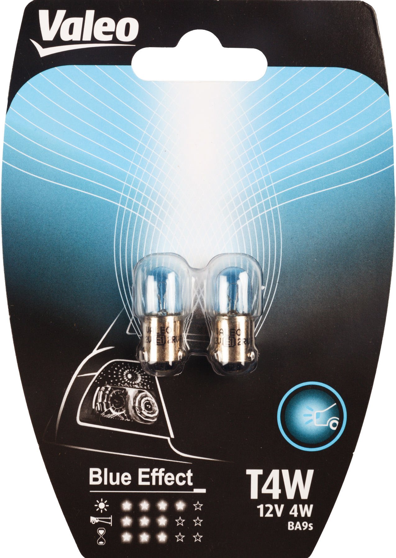 VALEO BULB T4W BLUE EFFECT 12V