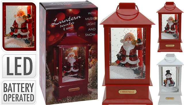 XMAS LANTERN WITH FIGURE 38CM