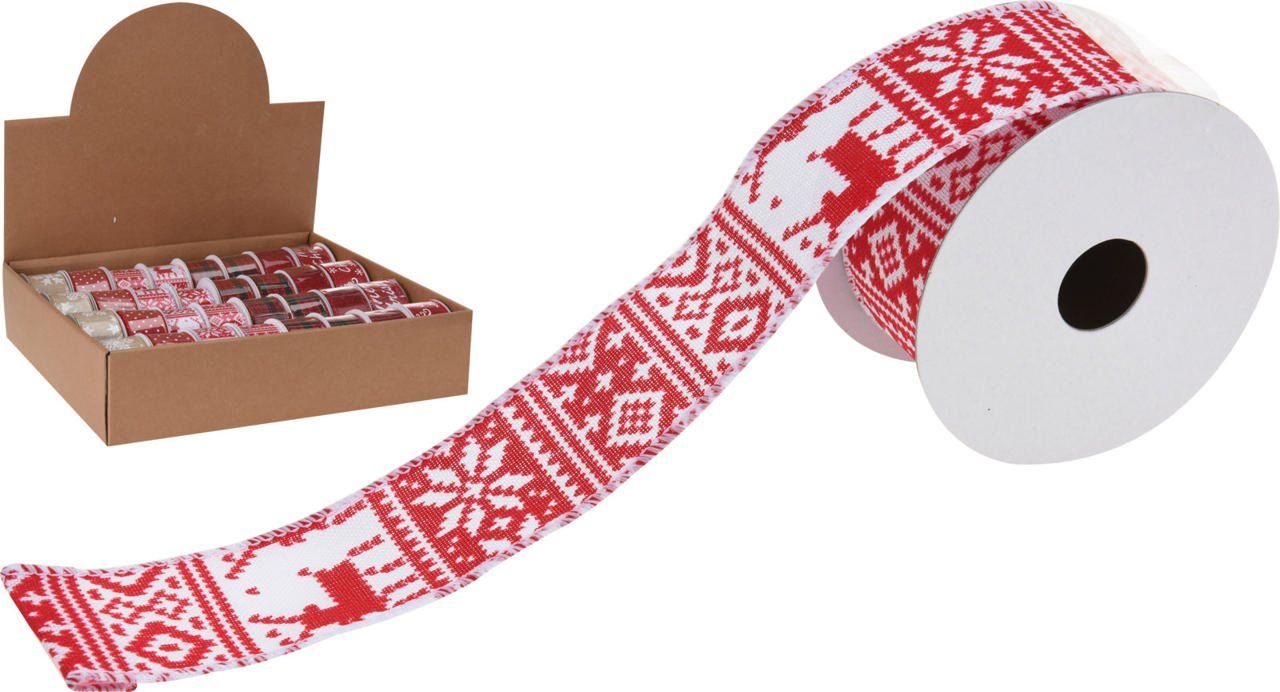 RIBBON 270 X 4CM XMAS ROAD