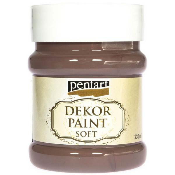 PENTART DEKOR PAINT SOFT 230ML BROWN