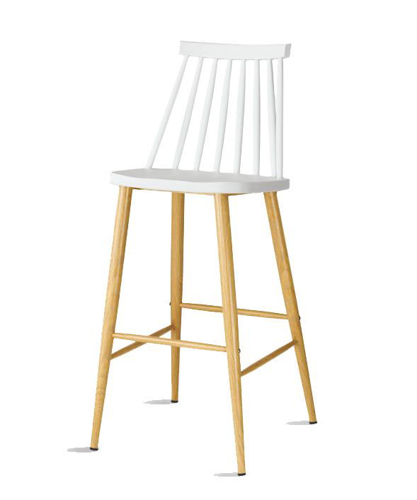 NANCY STOOL PU AND METAL - WHITΕ