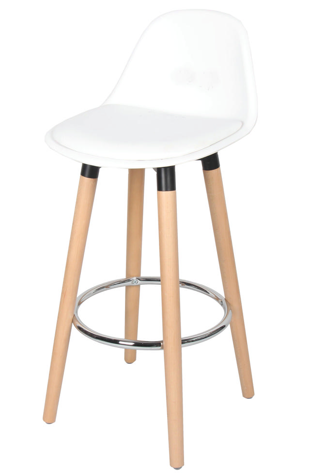 ALYSON PP AND PU BAR STOOL - WHITE