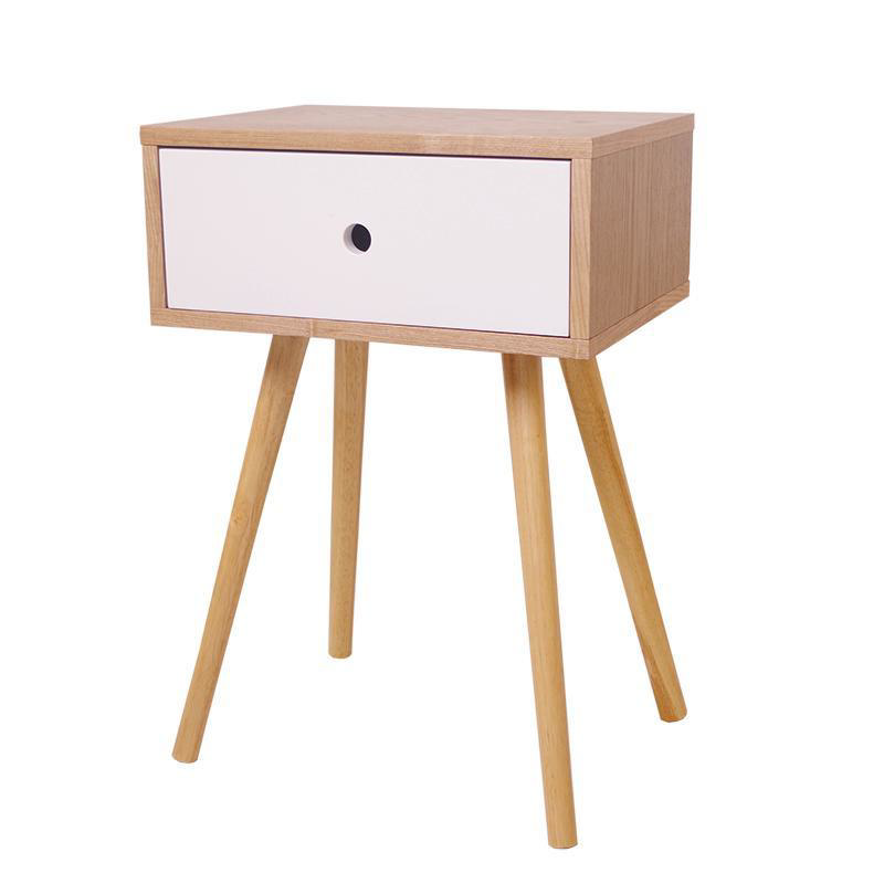 ORLANDO BEDSIDE TABLE 40X30X59CM - WHITE