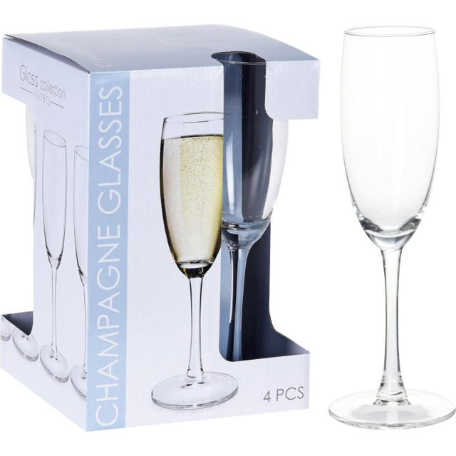 CHAMPAGNE GLASS 18CL SET 4PCS