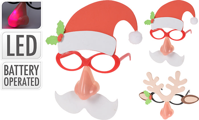 GLASSES WITH XMAS DECO