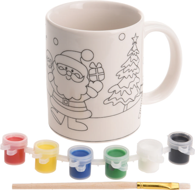 PAINTSET XMAS MUG 8PCS