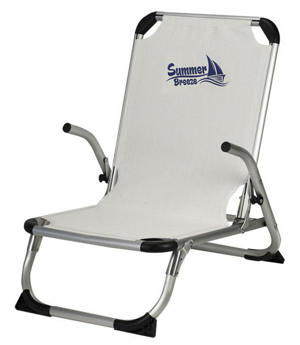 BEACH CHAIR ALUMINIUM WHITE 67X53X67CM