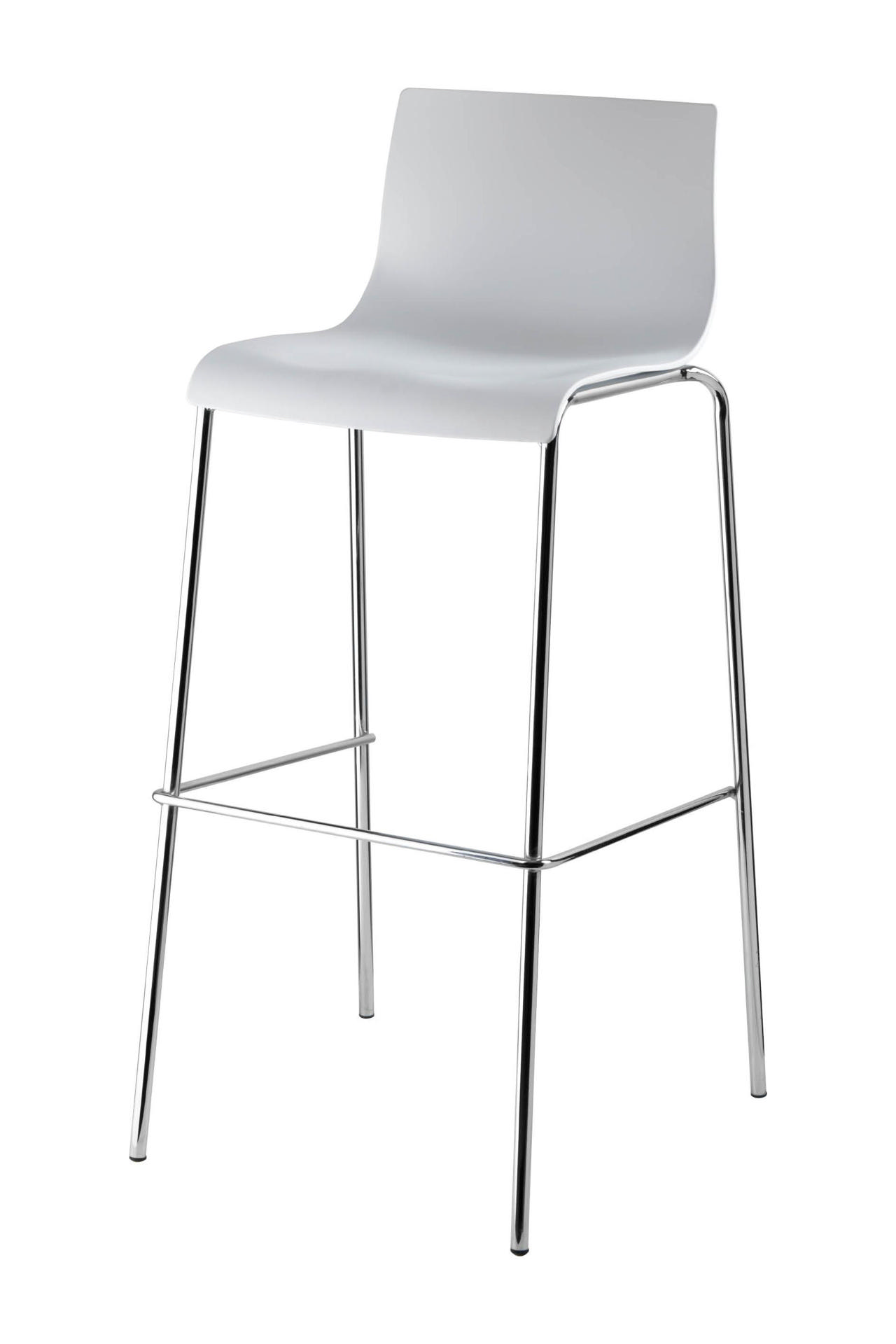 FLORA KITCHEN STOOL PP SEAT - WHITE