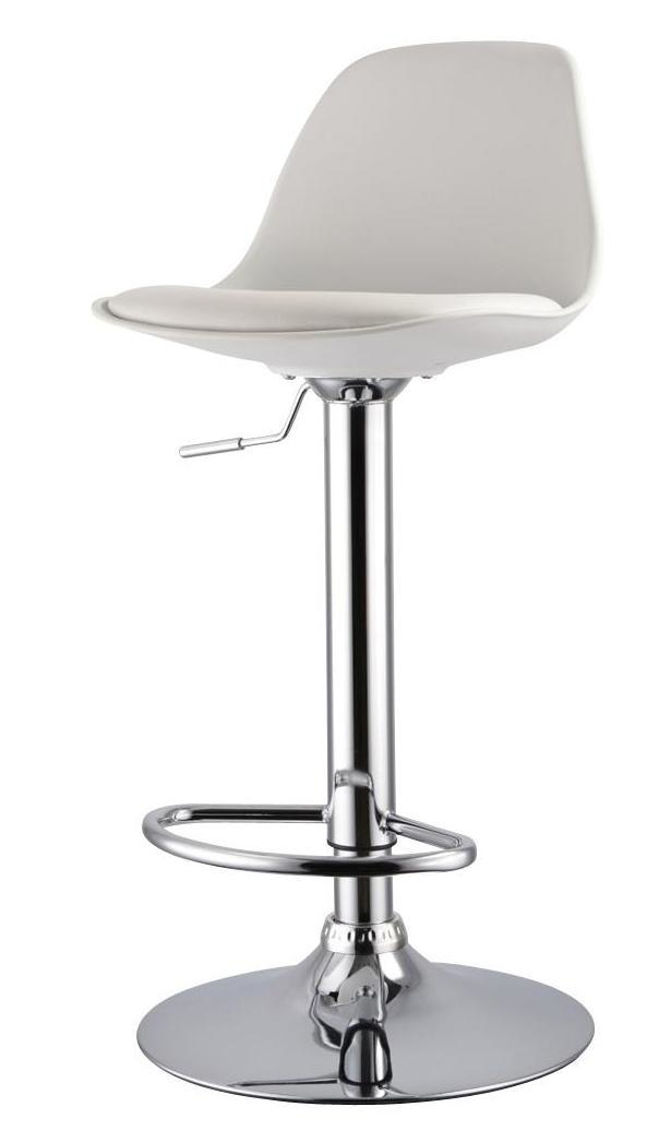 DORA BAR STOOL PP SEAT - WHITE