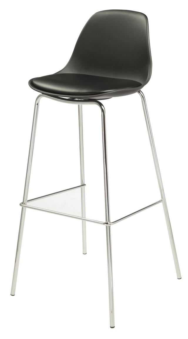 NORA KITCHEN STOOL PP SEAT - BLACK