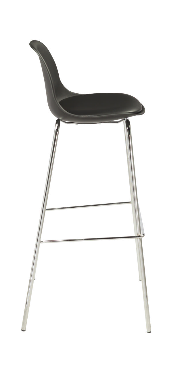 NORA KITCHEN STOOL PP SEAT - BLACK