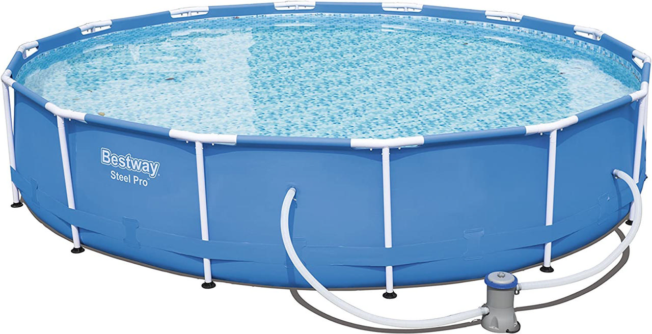 BESTWAY 56595 ROUND FRAME POOL 427X84CM GREY