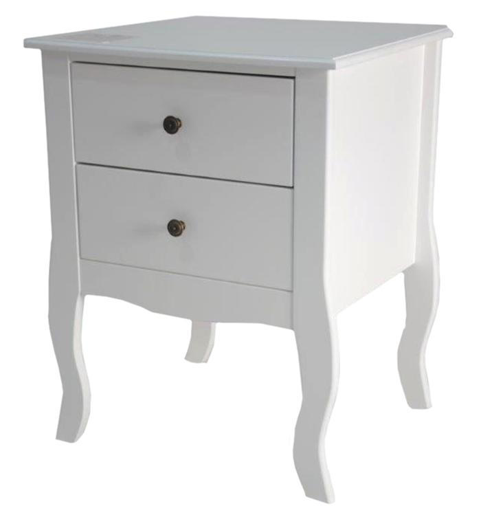 SUPERLIVING TOULOUSE BEDSIDE TABLE 45X40X57.5CM - WHITE