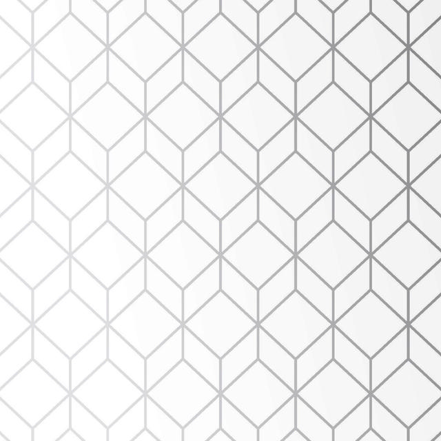 SUPERFRESCO EASY WALLPAPER WHITE/SILVER MYRTLE GEO