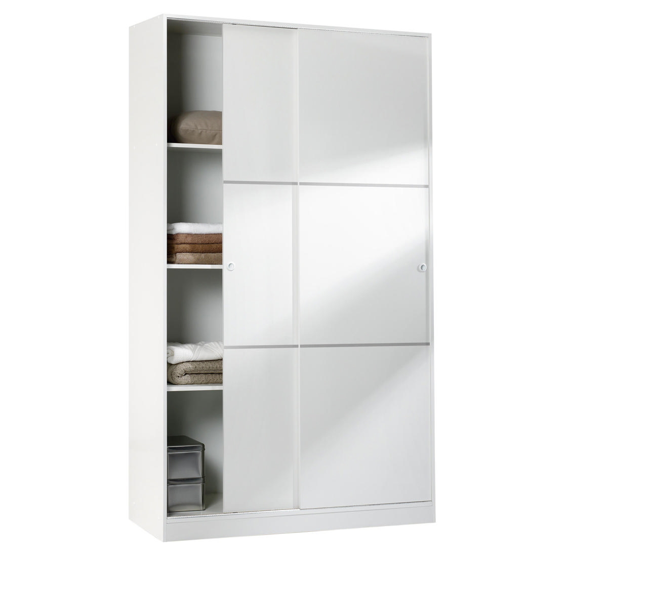 FORES MAX MIRROR WARDROBE 200X120X50CM - WHITE