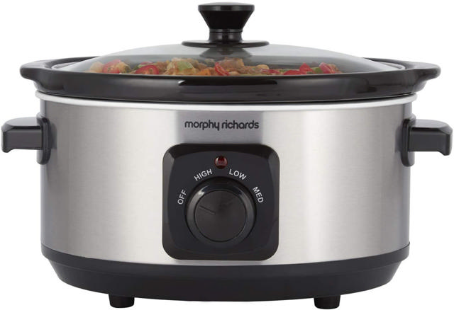 MORPHY RICHARDS 460017 SLOW COOKER 3.5L BRUSHED STAINLESS STEEL