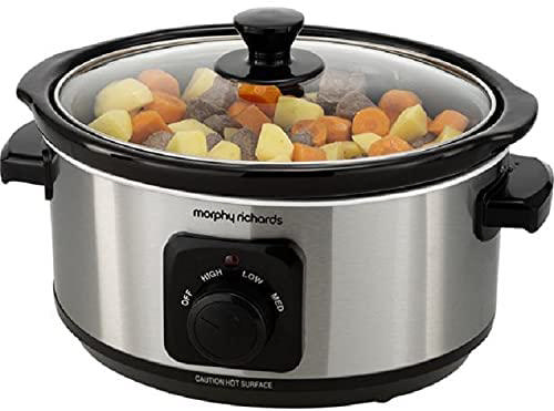 MORPHY RICHARDS 460017 SLOW COOKER 3.5L BRUSHED STAINLESS STEEL