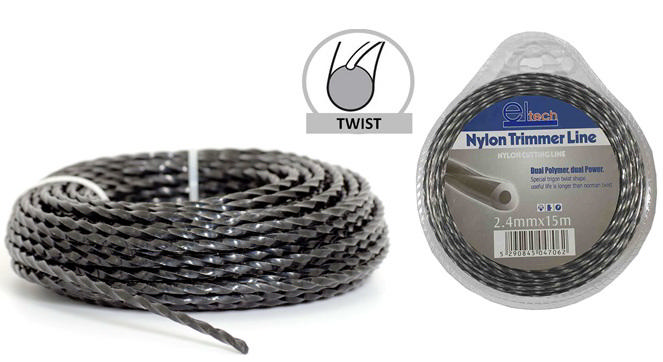 ELTECH TRIMMER LINE TWIST 2.4MM X 15M