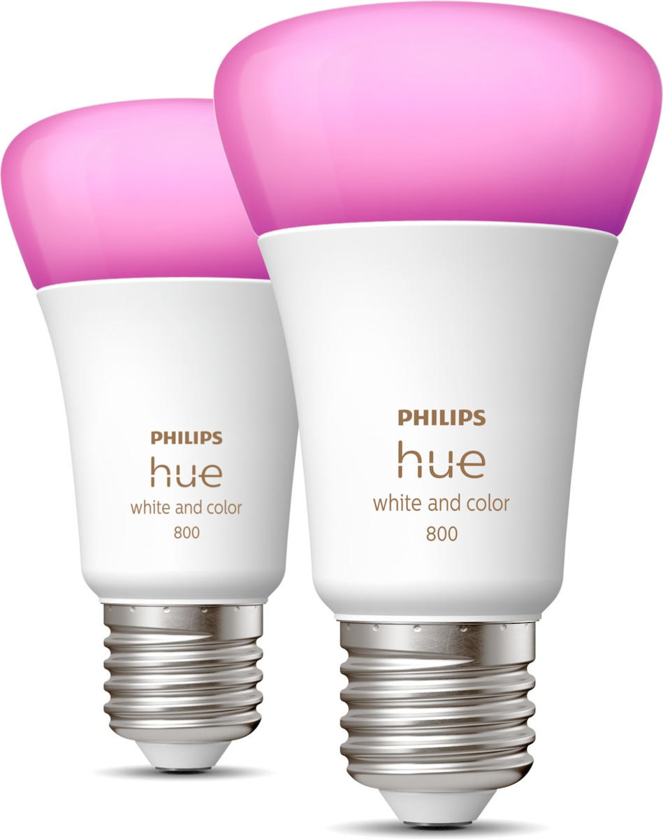 PHILIPS HUE LED BULBS 2XE27 RGBW 806lm DIMMABLE