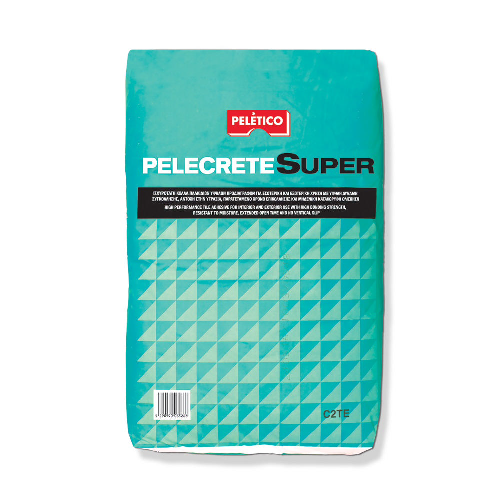 PELECRETE CEMENT-BASED TILE ADHESIVE SUPER WHITE 25KG