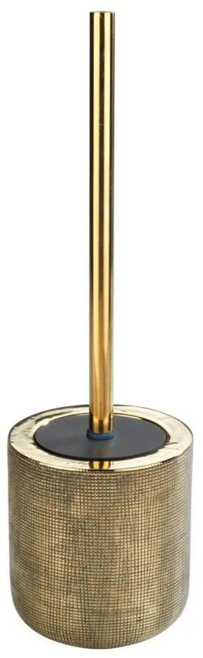 WENKO RIVARA TOILET BRUSH WITH COVER GOLD