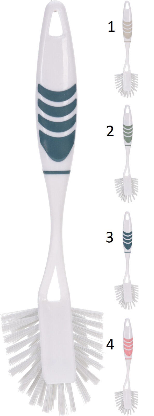 DISHWASH BRUSH 29CM 4 ASSORTED COLORS