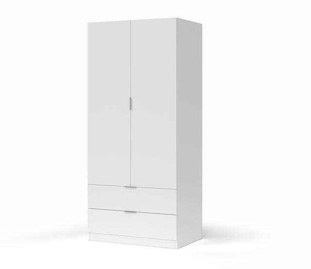 FORES WARDROBE 180X81X52CM - WHITE