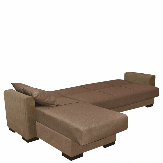 JOSE CORNER SOFA BED - BROWN