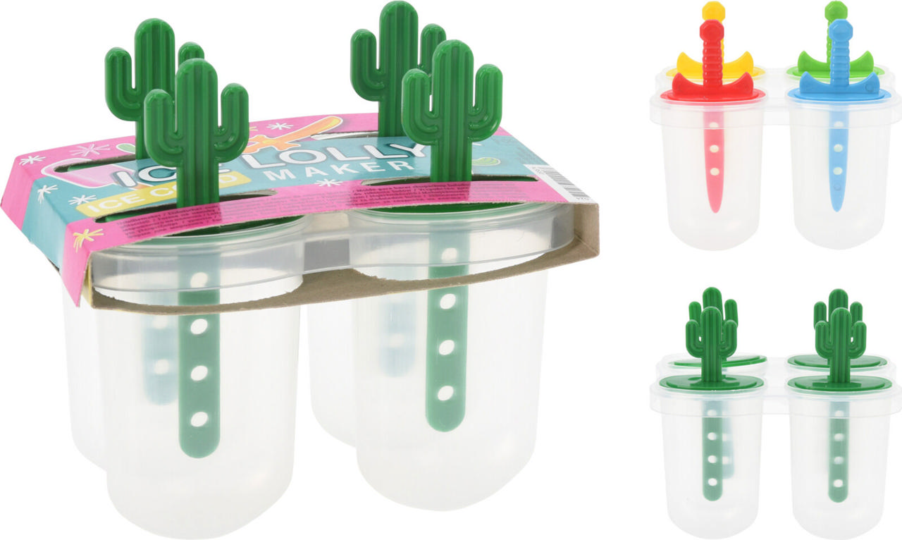 ICE LOLLY MAKER PP SET 4 ΔΙΑΦΟΡΕΤΙΚΑ ΧΡΩΜΑΤΑ