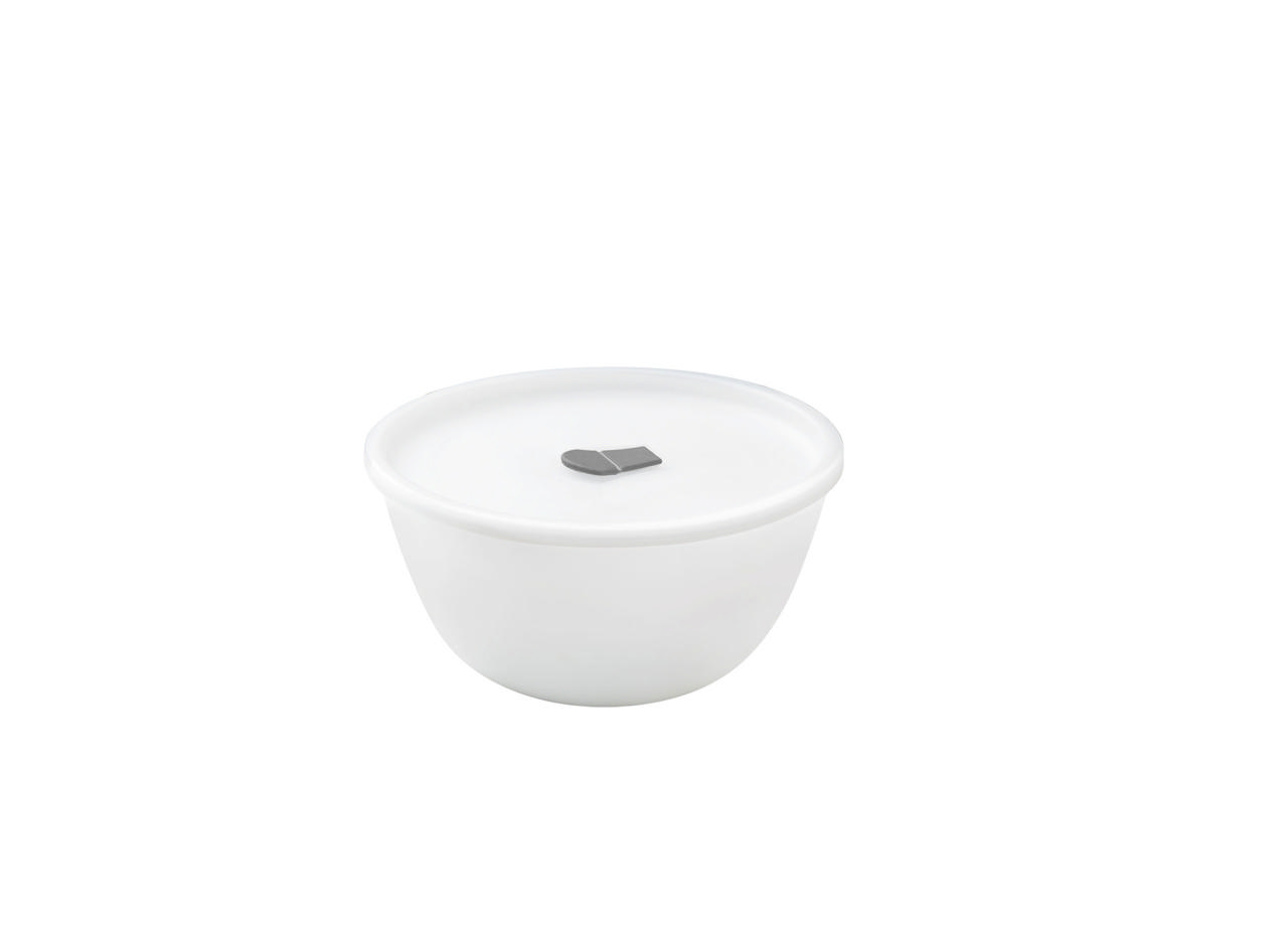 MIXING BOWL 500ML WITH LID WHITE