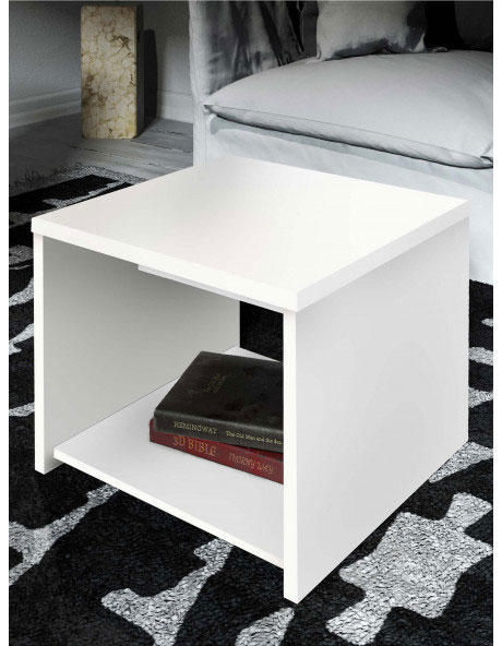 MELAMINE SIDE TABLE - WHITE