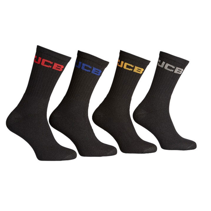 JCB SOCKS CREW BLACK 39-46