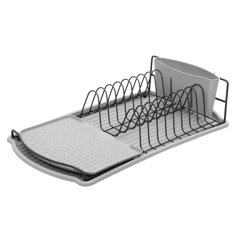 ESTIA METALLIC DISH RACK 47.5X26.5X11CM - GREY