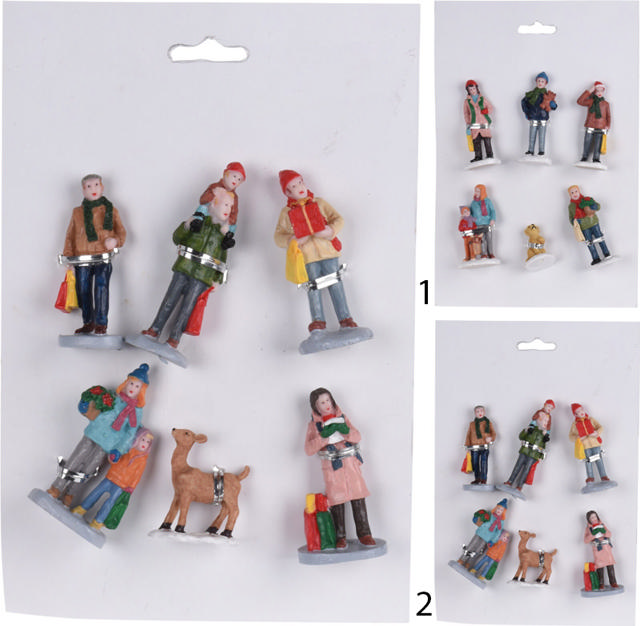 FIGURINES XMAS 15X23CM 2ASS