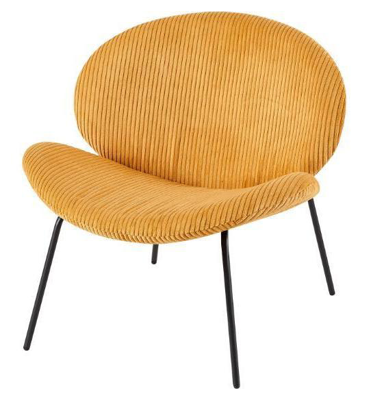 OLIVIA LOUNGE CHAIR - MUSTARD