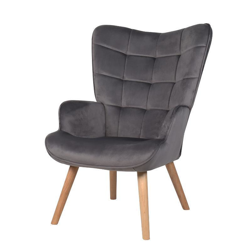 NATALY ARMCHAIR VELVET - GREY