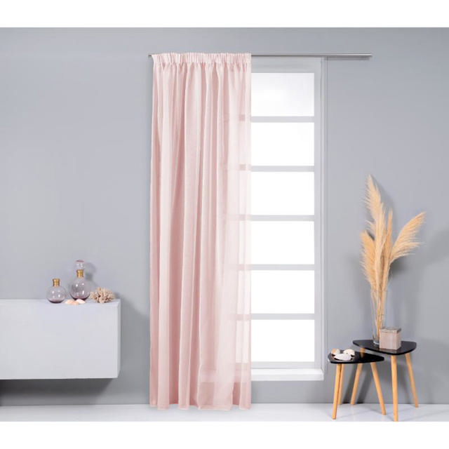 EASY HOME TIMPANI CURTAIN WITH TAPE 140X270CM - PINK