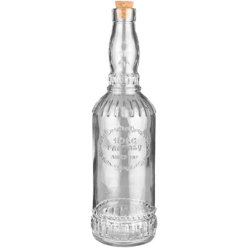 ESTIA GLASS BOTTLE WITH CORK LID 720ML