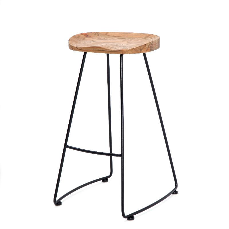 ELLE BAR CHAIR WITH WOODEN SEAT