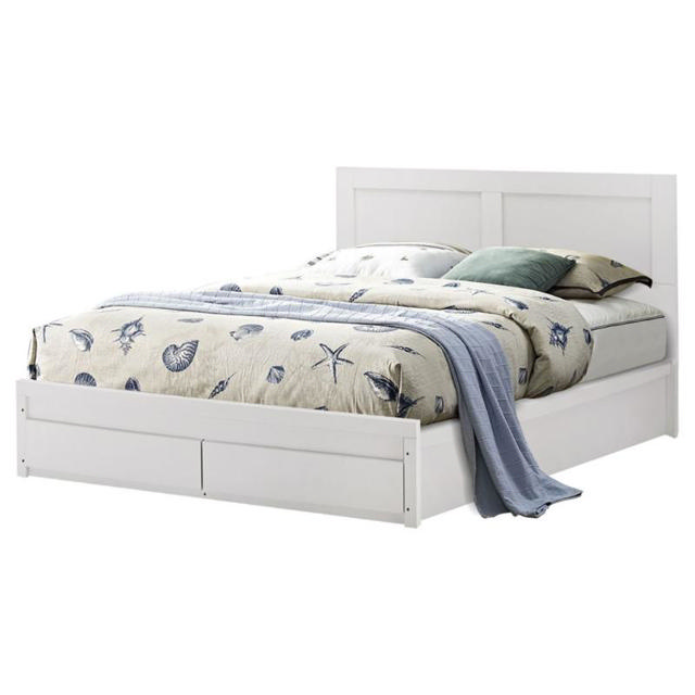 CAPRI BED WITH 2 DRAWERS - WHITE