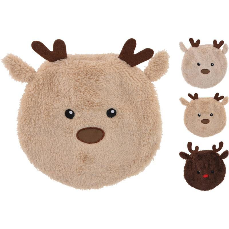 CHRISTMAS REINDEER HOT WATER BOTTLE 25CM - ASSORTED DESIGNS