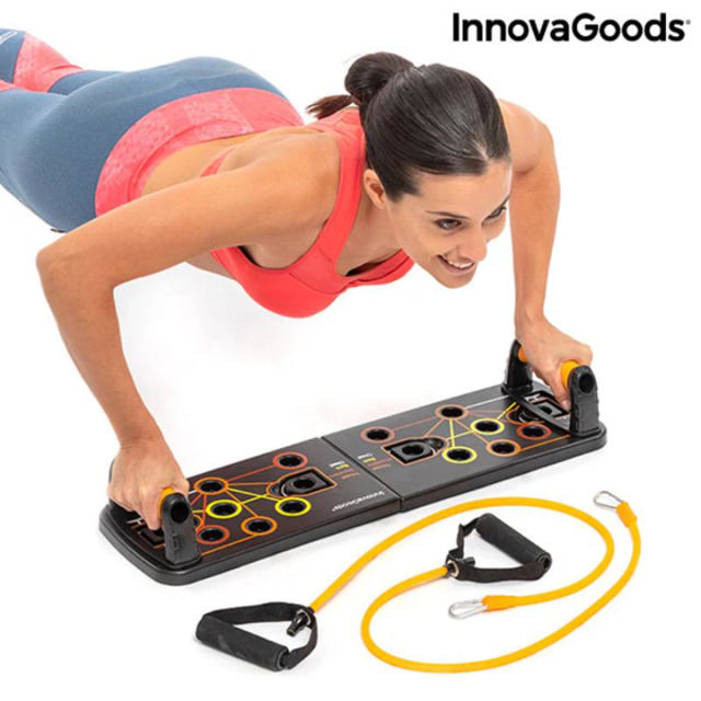 INNOVAGOODS ΣΑΝΙΔΑ PUSH- UP BOARD ΜΕ ΖΩΝΕΣ ΑΝΤΙΣΤΑΣΗΣ