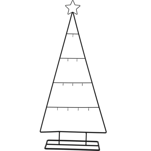 METAL CHRISTMAS TREE 35X77CM - BLACK