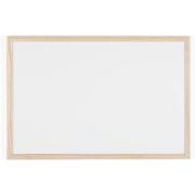 DRY WIPE WHITE BOARD WITH WOODEN FRAME 400X600MM