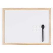 MAGNETIC WHITE BOARD WITH WOODEN FRAME 30X40CM