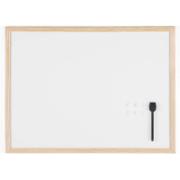 MAGNETIC WHITE BOARD WITH WOODEN FRAME 450X600MM 
