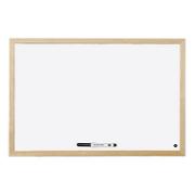 MAGNETIC WHITE BOARD WITH WOODEN FRAME 60X90CM