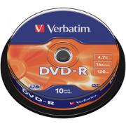 VERBATIM DVD-R 10 TUB 16X 4.7GB 10PCS